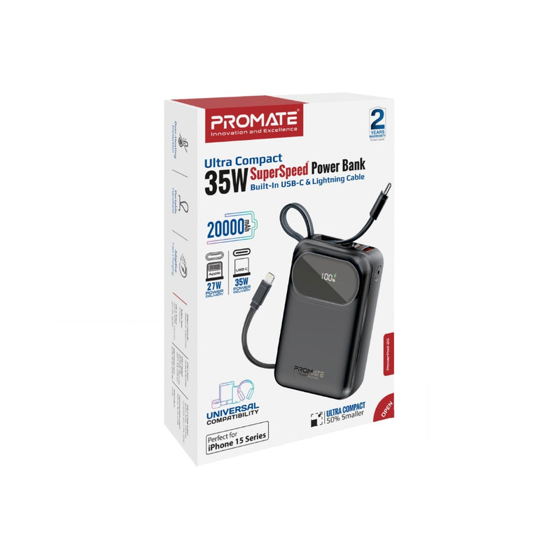 Promate UltraCompact 35W 20000MAh